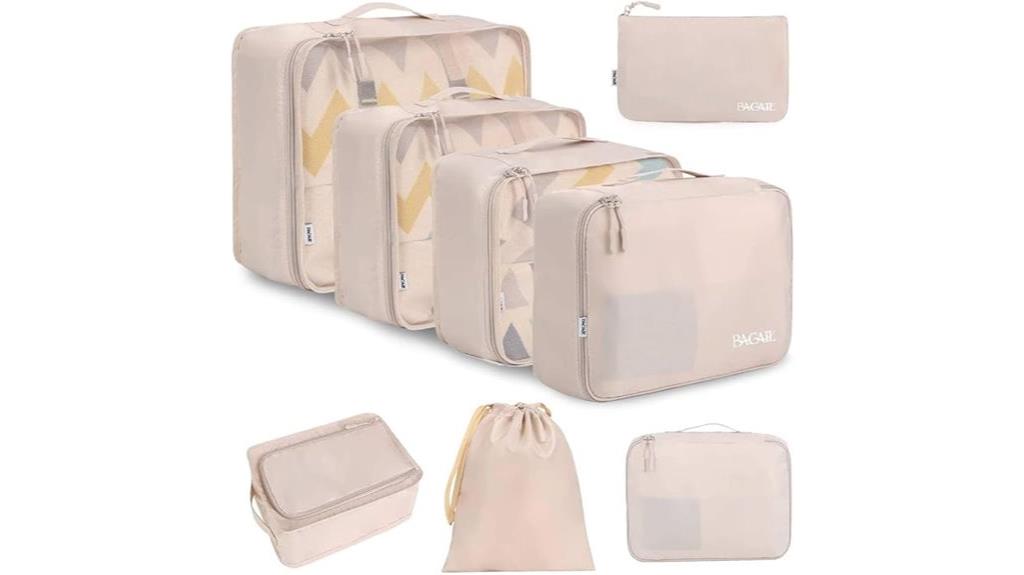 travel organizer cubes set
