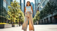 trendy comfortable wide leg pants