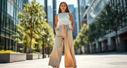 trendy comfortable wide leg pants