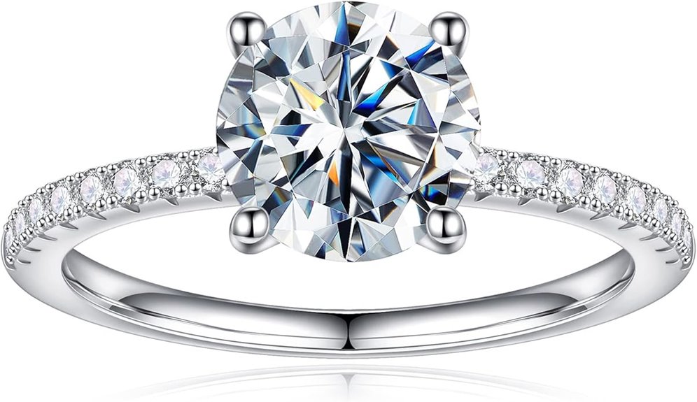 turandoss 1 5ct moissanite ring
