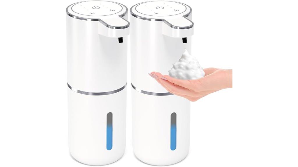 two dispensers foam soap