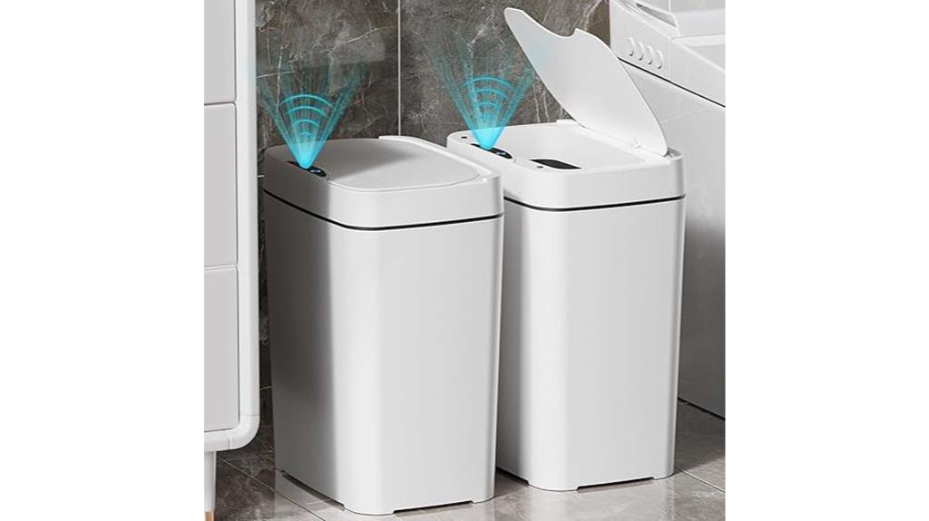 two piece bathroom trash cans