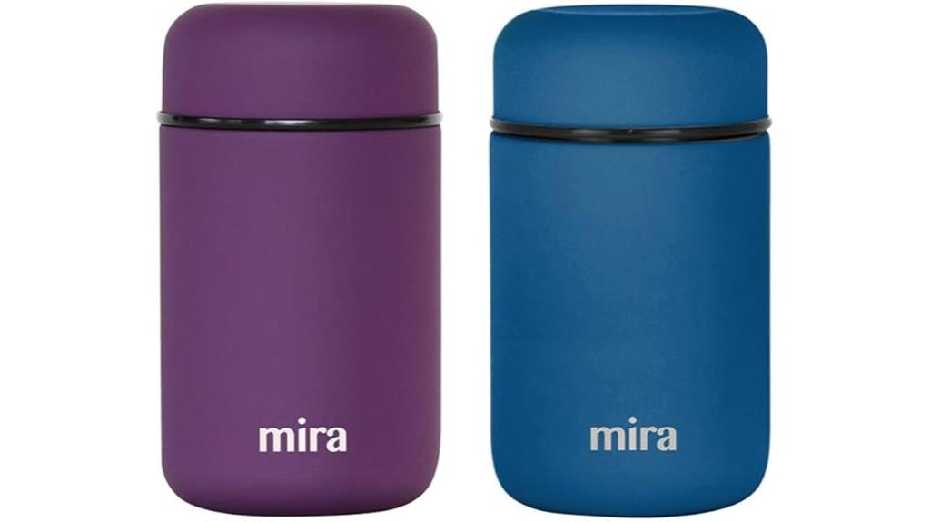 two purple denim jars