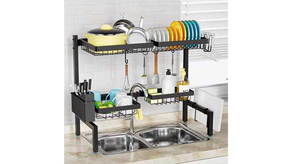 two tier sink drying rack