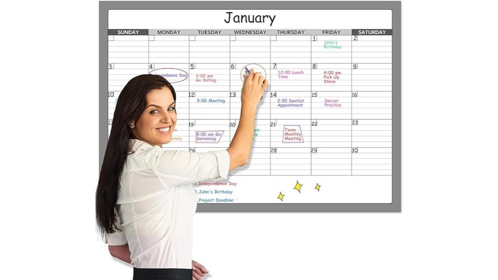 undated large wall calendar