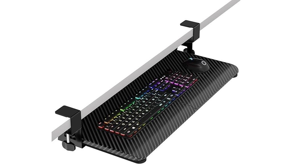 under desk pull out keyboard tray