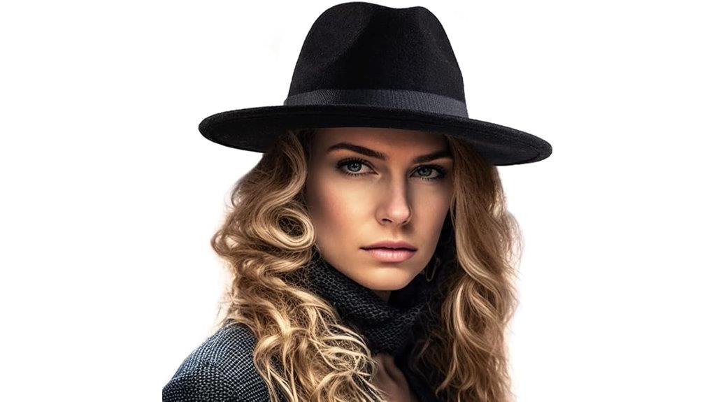 unisex wide brim fedora
