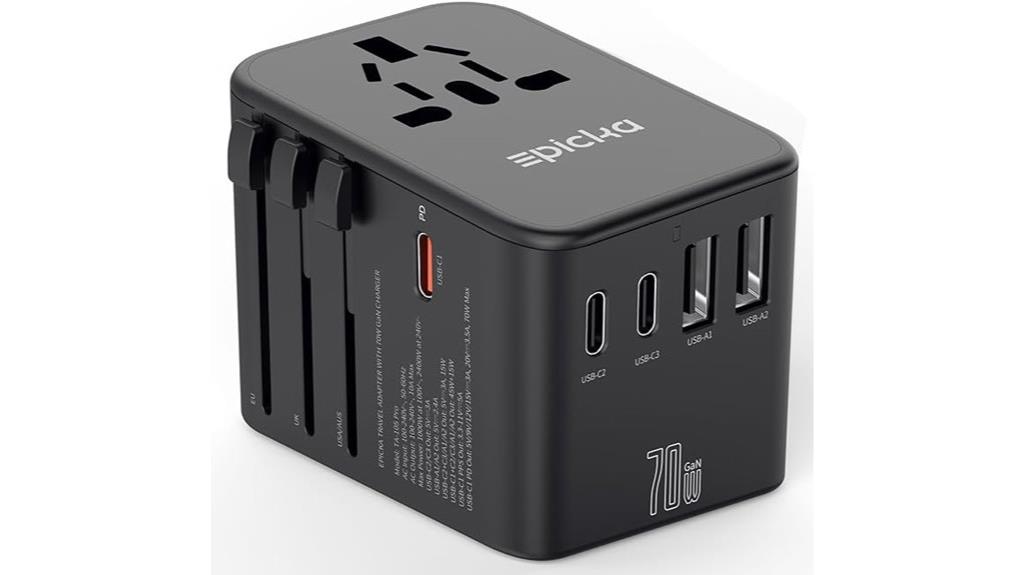 universal travel adapter with usb c