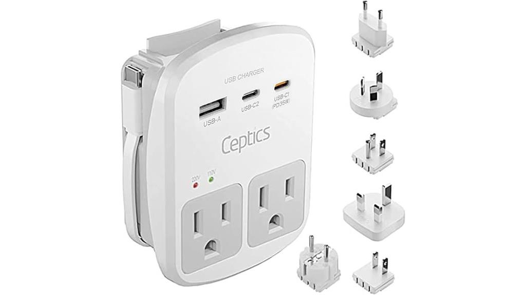 universal travel adapter with usb