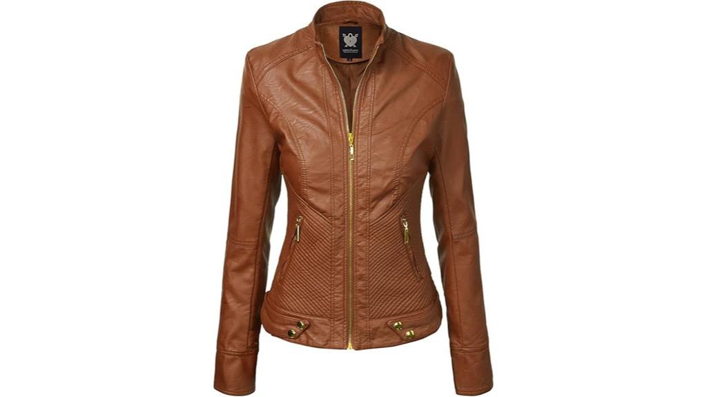 vegan leather motorcycle jacket