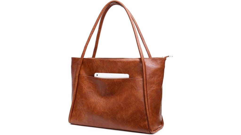 vegan leather travel tote