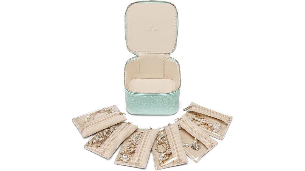 velvet pockets travel jewelry