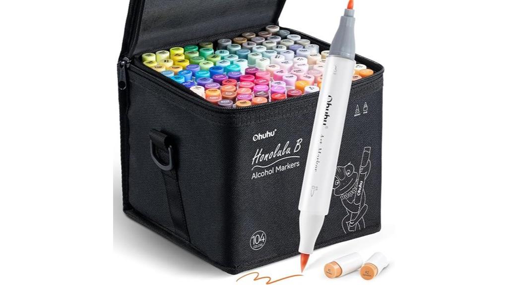 vibrant 104 color marker set