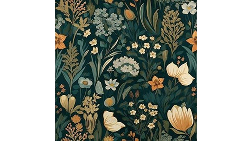vintage floral peel wallpaper