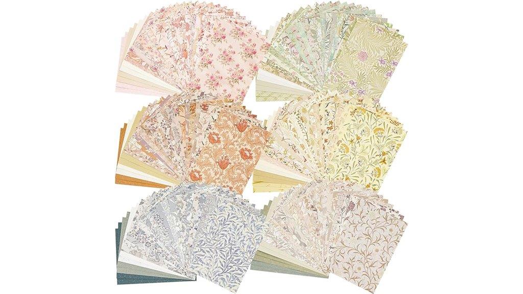 vintage floral scrapbook set