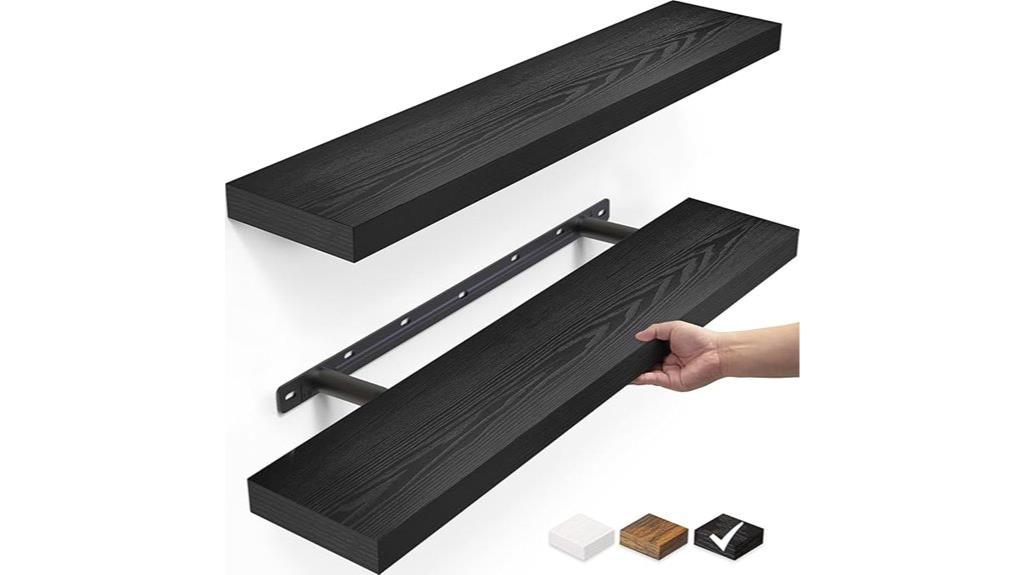 wall mounted floating shelves