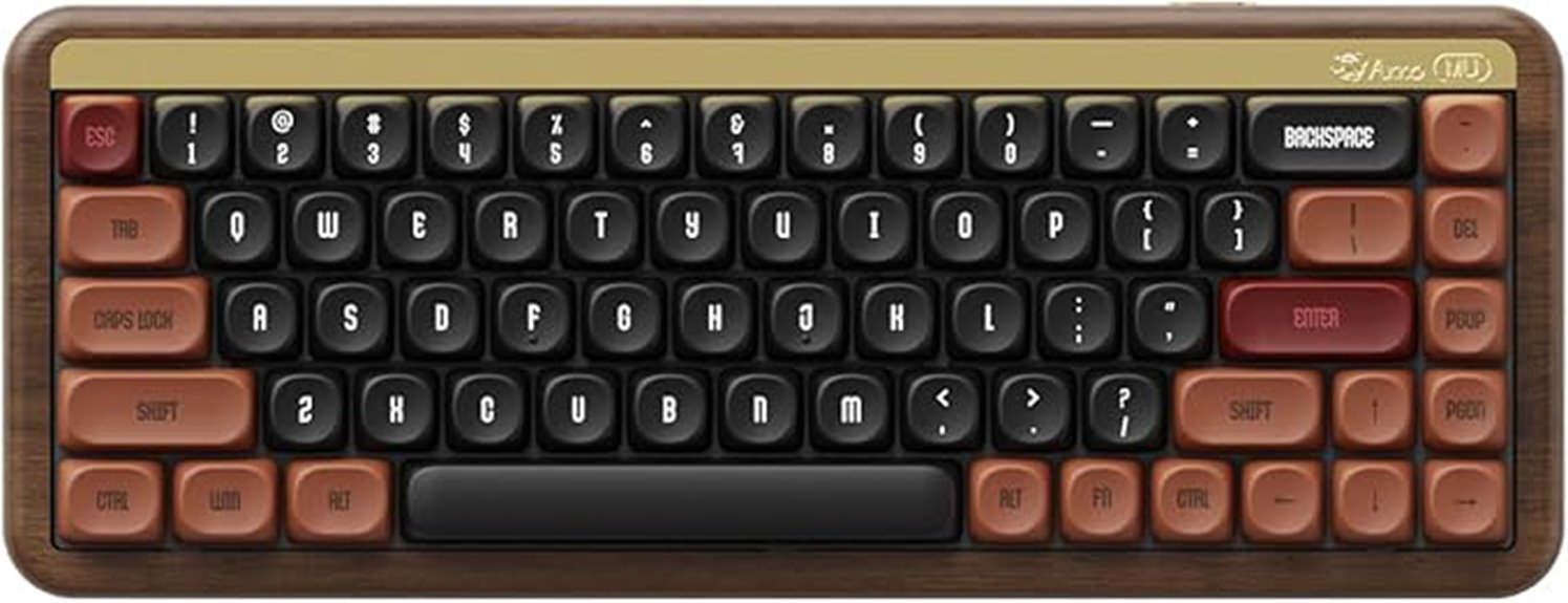 walnut case gaming keyboard