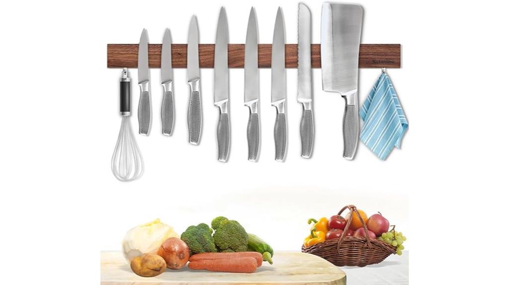 walnut wall magnet strip