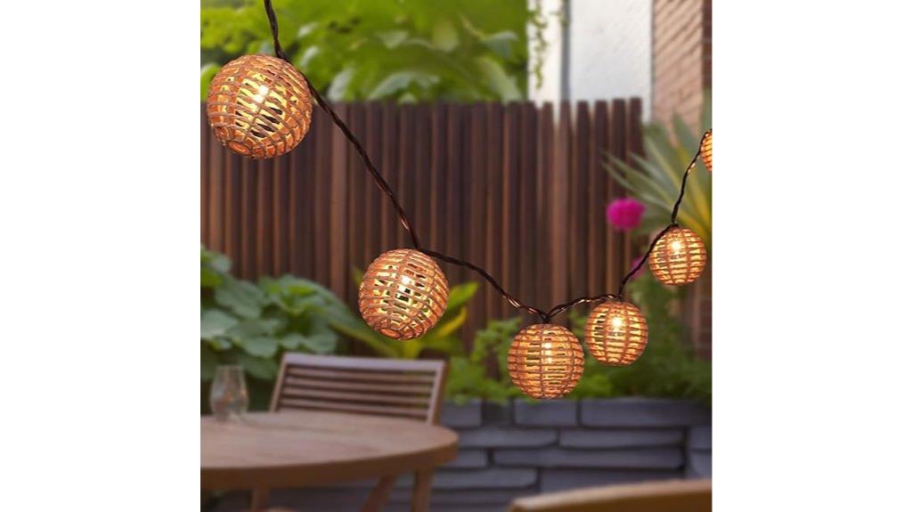warm incandescent string lights