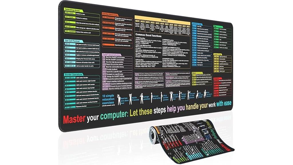 waterproof excel shortcut pad