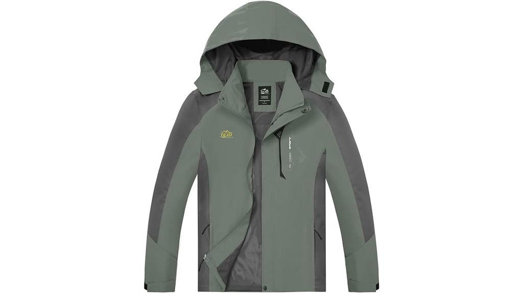 waterproof hooded rain jacket