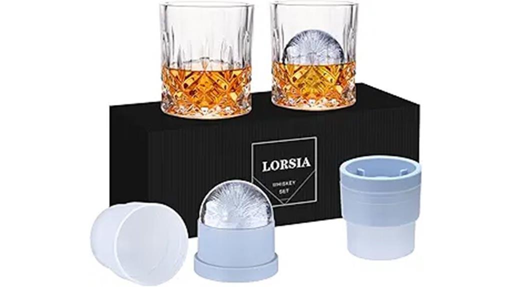 whiskey glass and ice