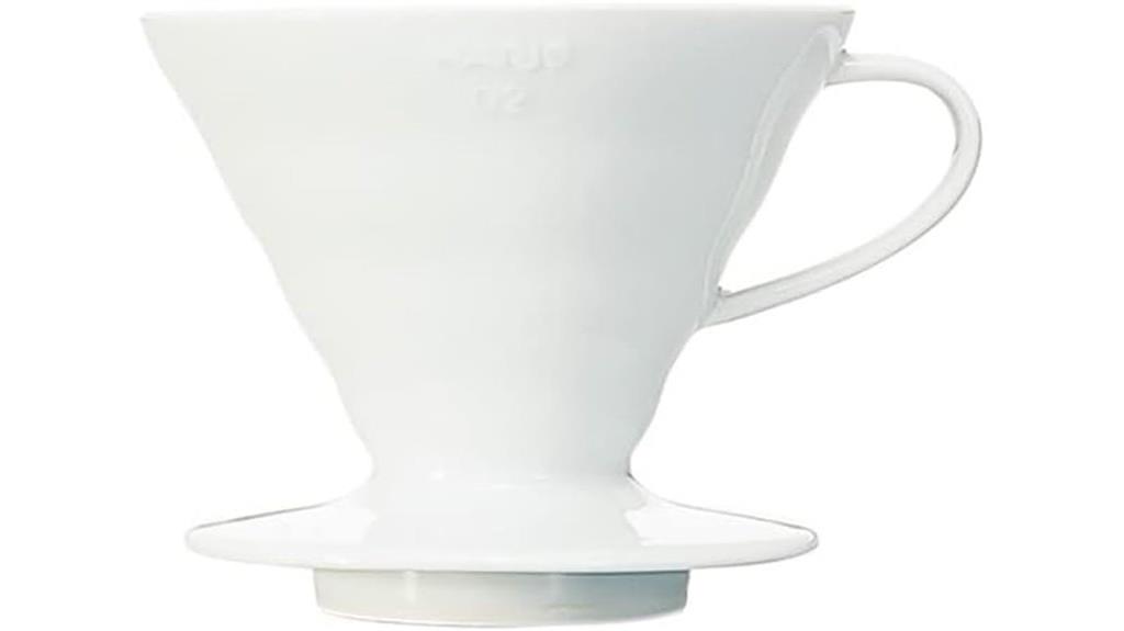 white ceramic pour over