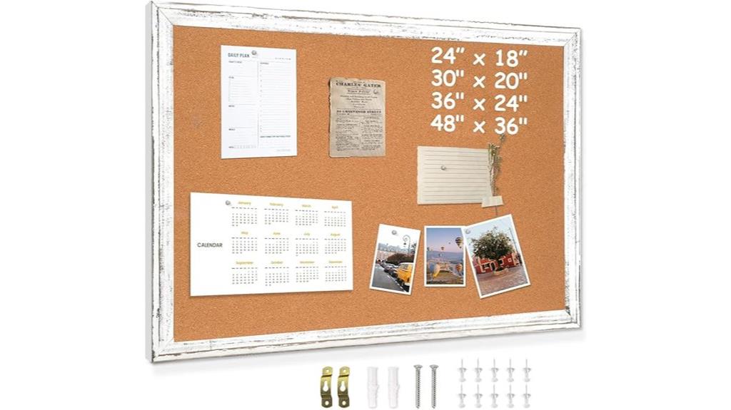 white cork wall board