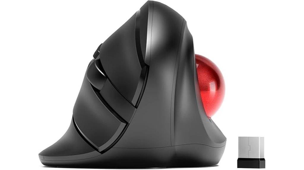 wireless ergonomic trackball mouse