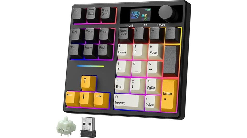 wireless mechanical numeric keypad