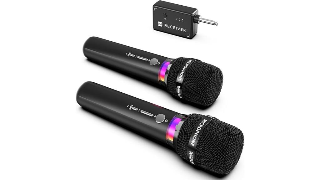 wireless mic with led