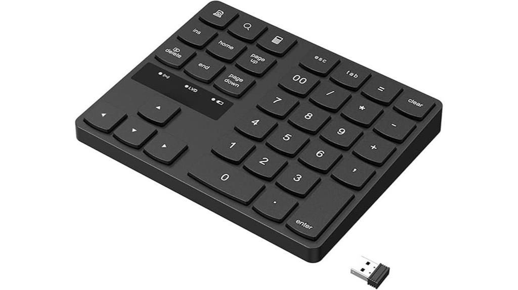 wireless rechargeable number pad