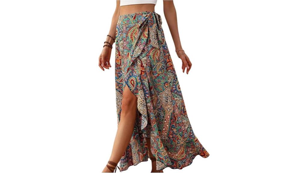 women s asymmetrical wrap skirt