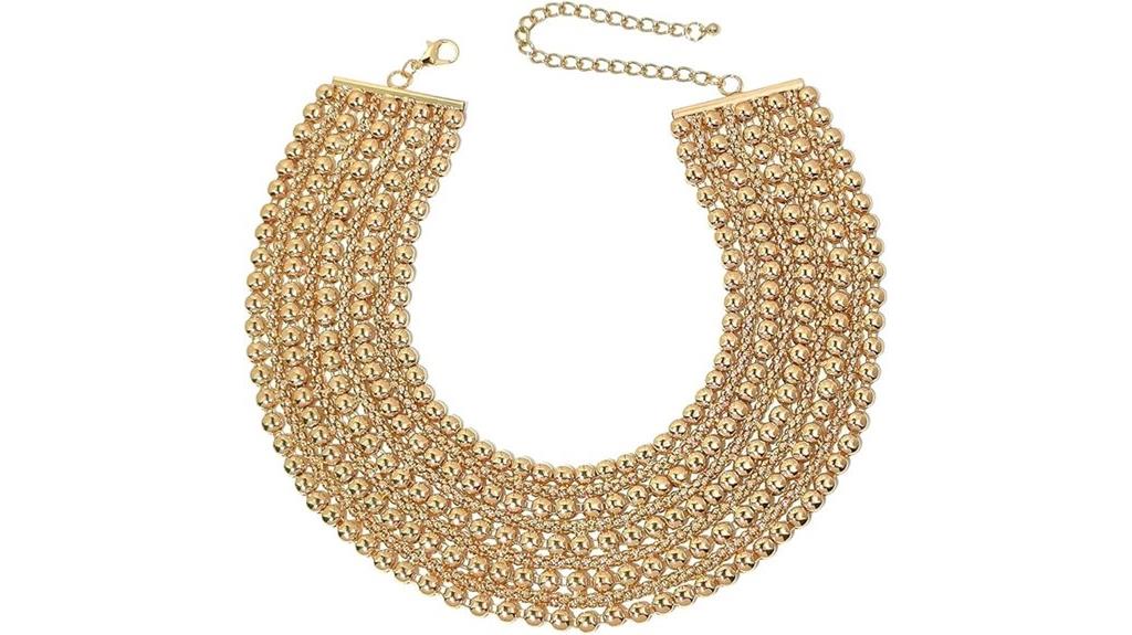women s chunky beaded necklace