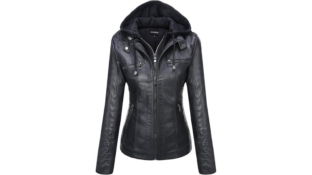 women s faux leather jacket