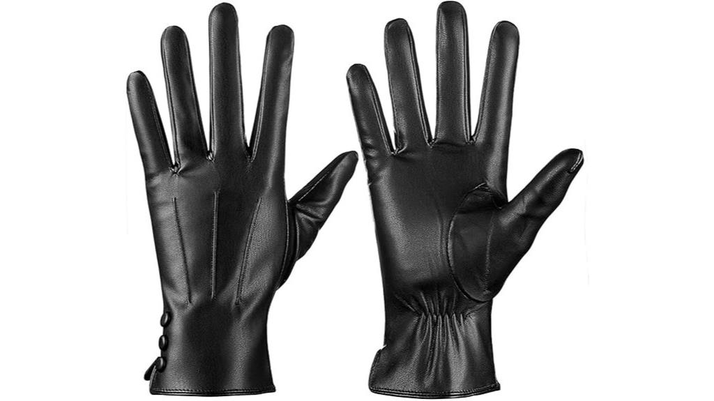 women s leather touch gloves