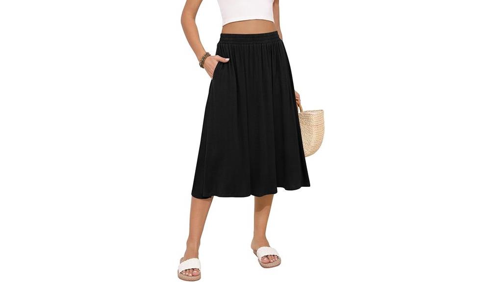 women s midi skirt pockets