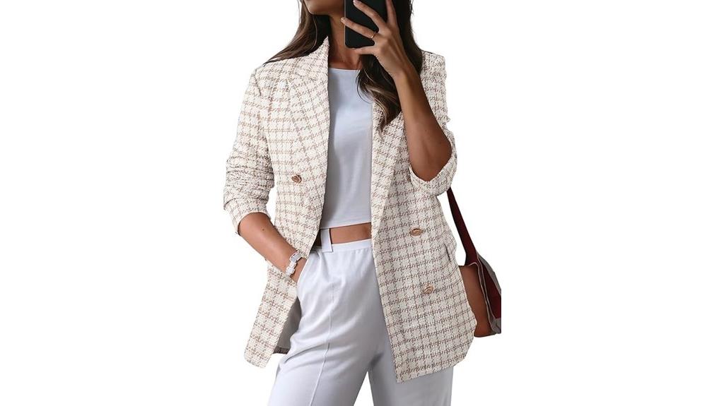 women s plaid blazer style