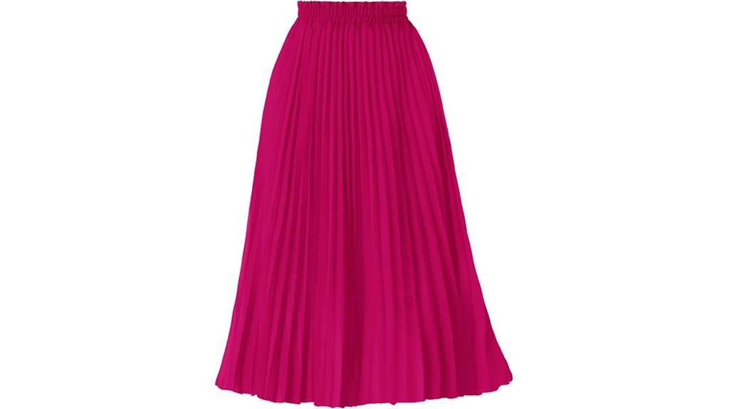 women s pleated midi skirt
