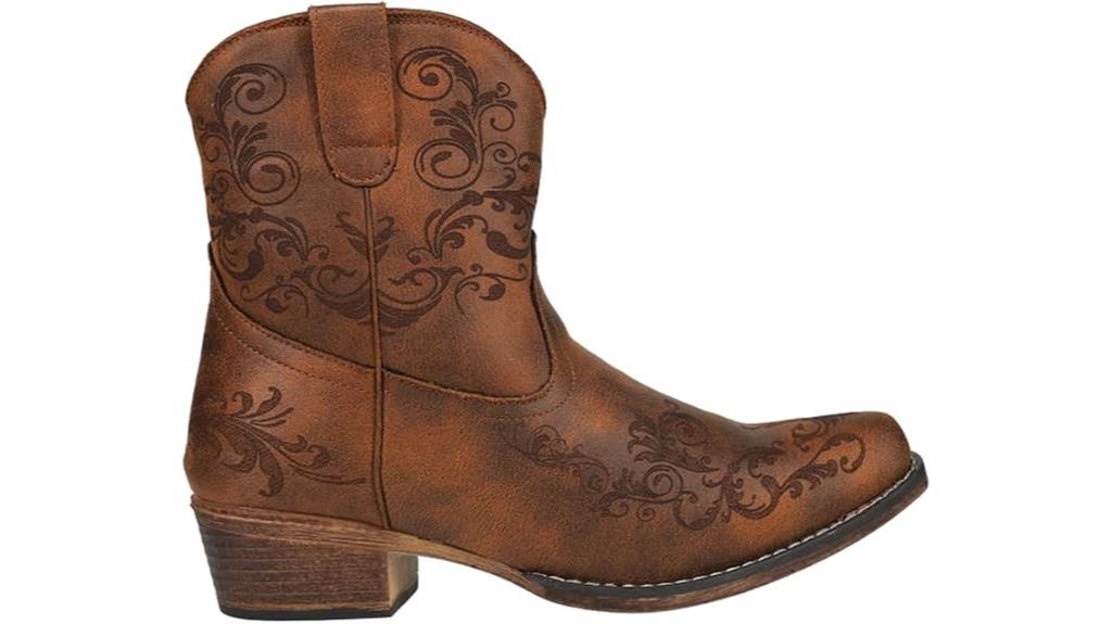 women s short embroidered boots