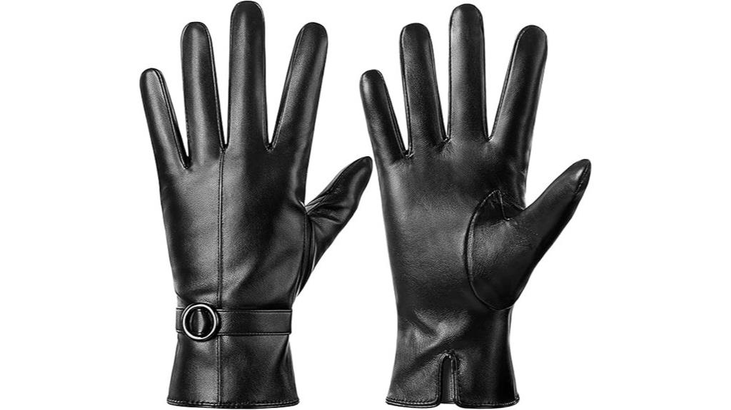 women s touchscreen leather gloves