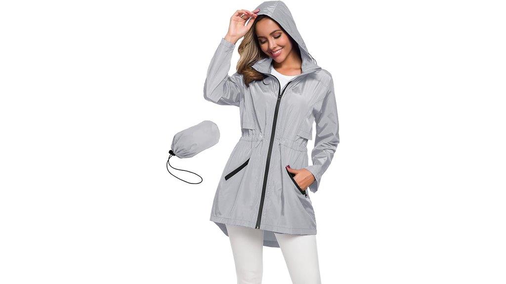 women s waterproof hooded raincoat