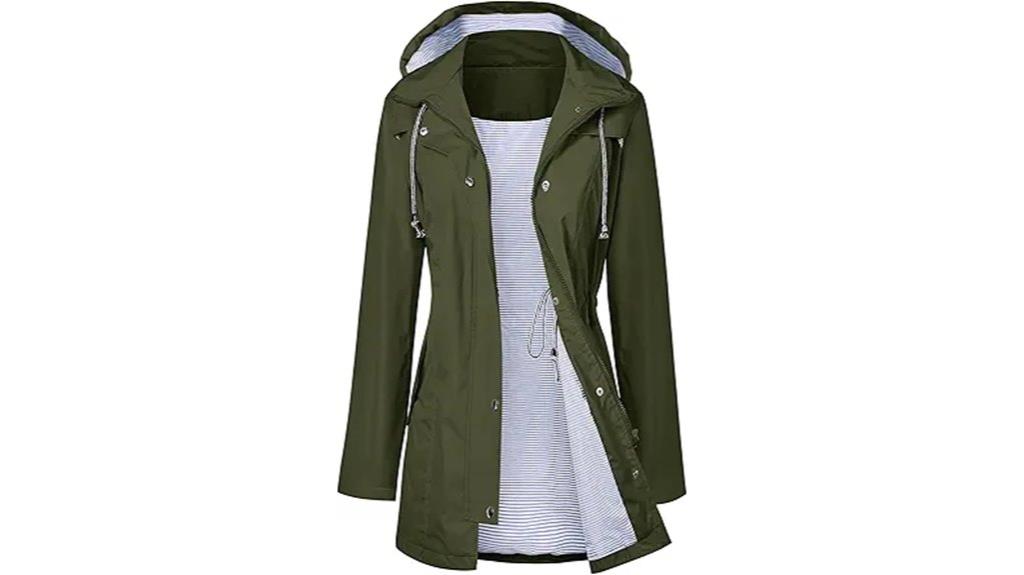 women s waterproof hooded raincoat
