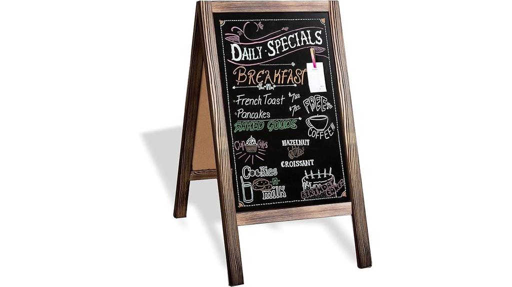 wooden chalkboard sign set