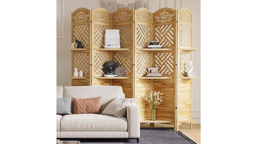 wooden folding room divider