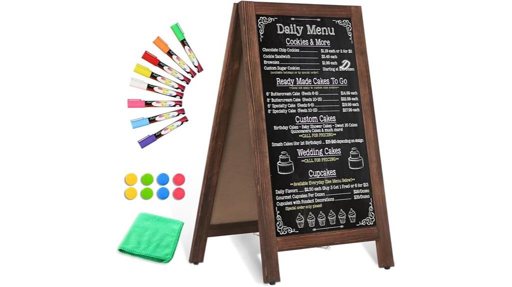 wooden signboard with chalk