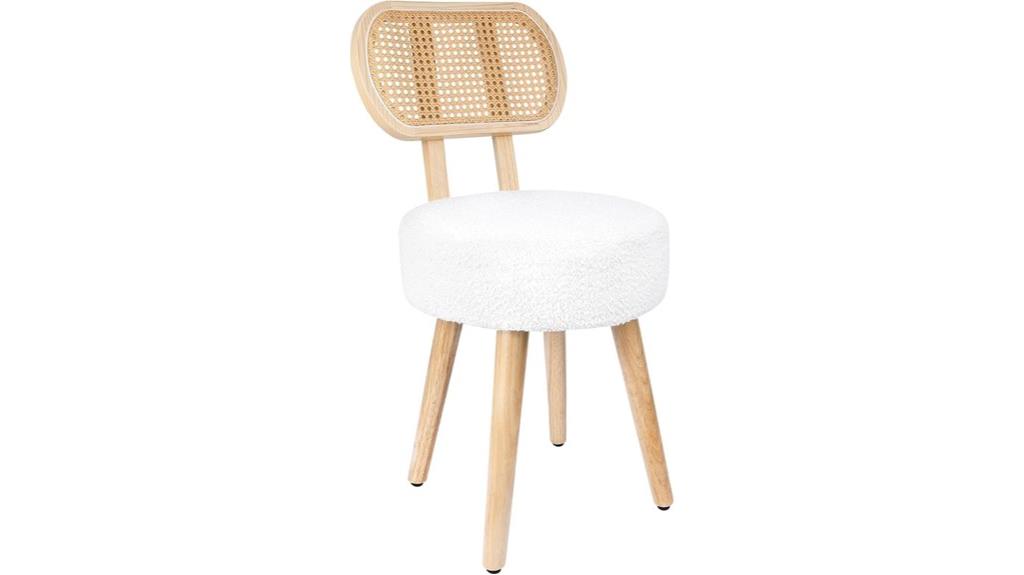 woven natural rattan seat