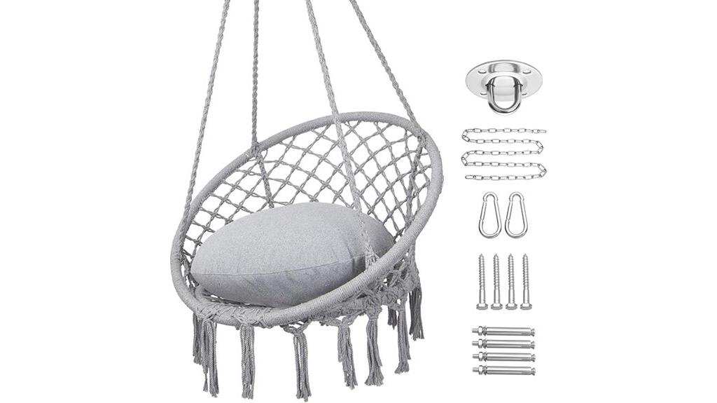 y stop macrame swing chair