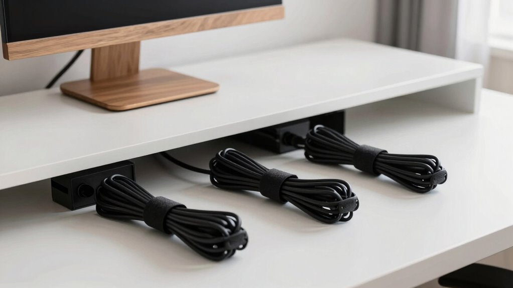 efficient workspace cable setup