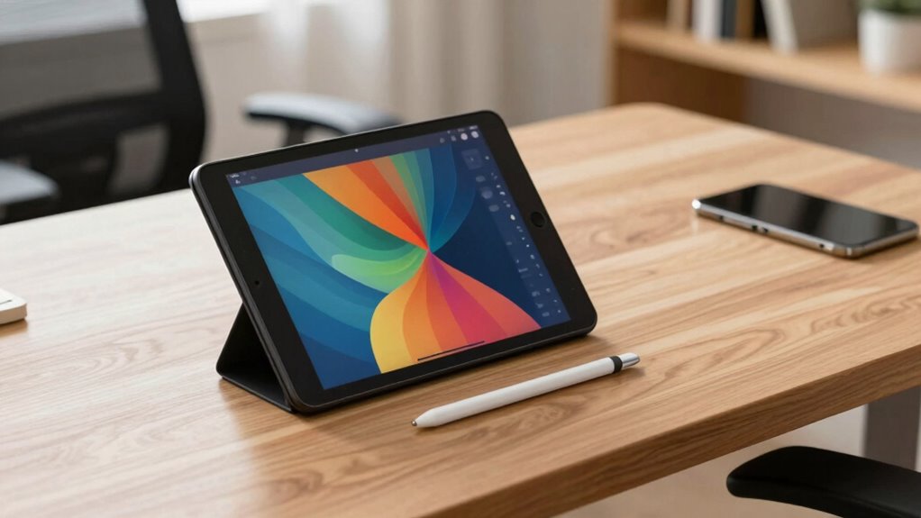 ergonomic workspace for artists